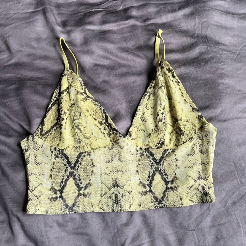 Garage Green Snakeskin Top